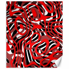 Ribbon Chaos Red Canvas 20  X 24  