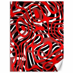 Ribbon Chaos Red Canvas 36  X 48  