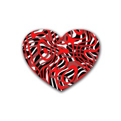 Ribbon Chaos Red Heart Coaster (4 Pack) 