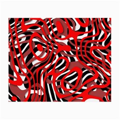 Ribbon Chaos Red Small Glasses Cloth (2-side) by ImpressiveMoments