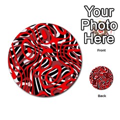 Ribbon Chaos Red Multi-purpose Cards (round)  by ImpressiveMoments