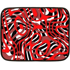 Ribbon Chaos Red Fleece Blanket (mini)