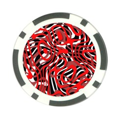 Ribbon Chaos Red Poker Chip Card Guards (10 Pack)  by ImpressiveMoments