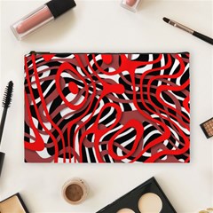 Ribbon Chaos Red Cosmetic Bag (large) 