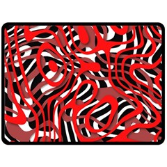 Ribbon Chaos Red Fleece Blanket (large) 