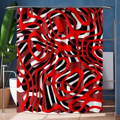 Ribbon Chaos Red Shower Curtain 60  X 72  (medium) 