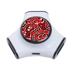 Ribbon Chaos Red 3-port Usb Hub