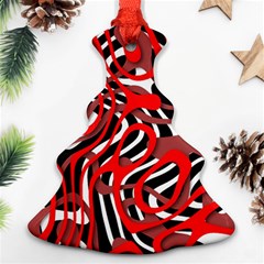 Ribbon Chaos Red Ornament (christmas Tree)