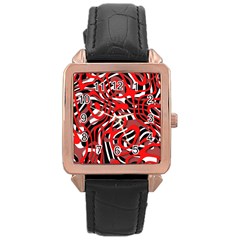 Ribbon Chaos Red Rose Gold Watches