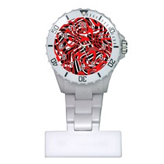 Ribbon Chaos Red Nurses Watches by ImpressiveMoments