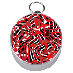 Ribbon Chaos Red Silver Compasses