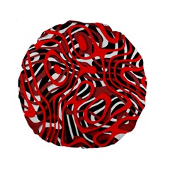 Ribbon Chaos Red Standard 15  Premium Flano Round Cushions by ImpressiveMoments