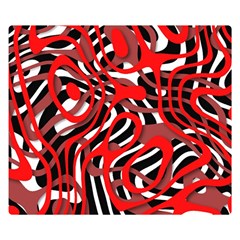 Ribbon Chaos Red Double Sided Flano Blanket (small) 