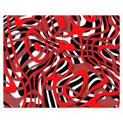 Ribbon Chaos Red Double Sided Flano Blanket (medium)  by ImpressiveMoments