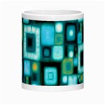 Teal Squares Morph Mugs Center