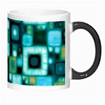 Teal Squares Morph Mugs Right