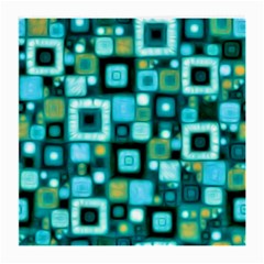 Teal Squares Medium Glasses Cloth