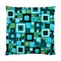 Teal Squares Standard Cushion Case (one Side) 