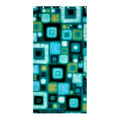 Teal Squares Shower Curtain 36  X 72  (stall)  by KirstenStar