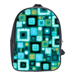 Teal Squares School Bags (xl)  by KirstenStar