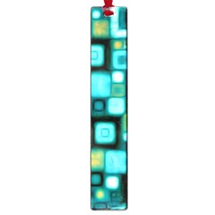 Teal Squares Large Book Marks