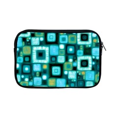 Teal Squares Apple Ipad Mini Zipper Cases by KirstenStar