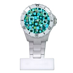 Teal Squares Nurses Watches