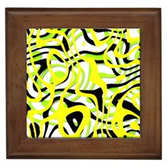 Ribbon Chaos Yellow Framed Tiles