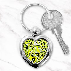 Ribbon Chaos Yellow Key Chains (heart) 