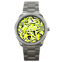 Ribbon Chaos Yellow Sport Metal Watches