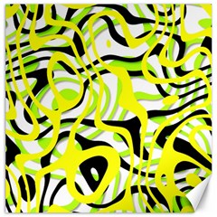 Ribbon Chaos Yellow Canvas 12  X 12  