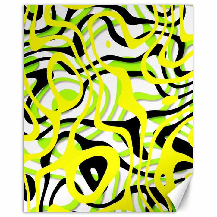 Ribbon Chaos Yellow Canvas 16  x 20  