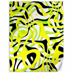 Ribbon Chaos Yellow Canvas 18  X 24  