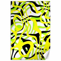 Ribbon Chaos Yellow Canvas 24  X 36  by ImpressiveMoments