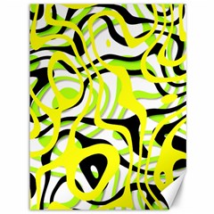 Ribbon Chaos Yellow Canvas 36  X 48   by ImpressiveMoments