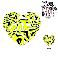 Ribbon Chaos Yellow Playing Cards 54 (heart) 