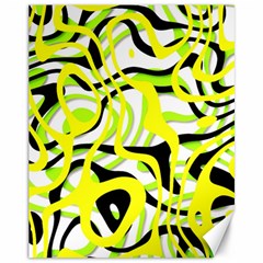 Ribbon Chaos Yellow Canvas 11  X 14  