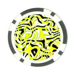 Ribbon Chaos Yellow Poker Chip Card Guards