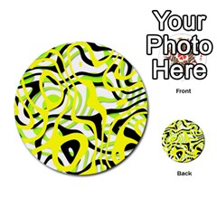 Ribbon Chaos Yellow Multi-purpose Cards (round)  by ImpressiveMoments