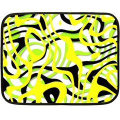 Ribbon Chaos Yellow Double Sided Fleece Blanket (mini) 