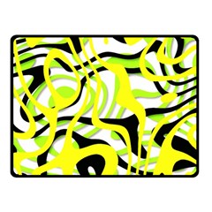 Ribbon Chaos Yellow Fleece Blanket (small)