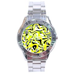 Ribbon Chaos Yellow Stainless Steel Men s Watch by ImpressiveMoments