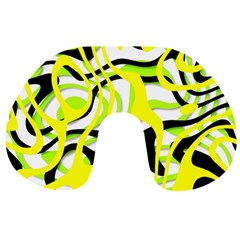 Ribbon Chaos Yellow Travel Neck Pillows