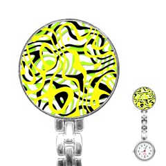 Ribbon Chaos Yellow Stainless Steel Nurses Watches