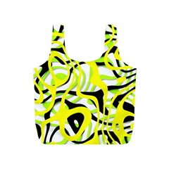 Ribbon Chaos Yellow Full Print Recycle Bags (s) 