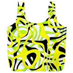 Ribbon Chaos Yellow Full Print Recycle Bags (l) 