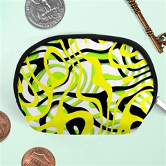 Ribbon Chaos Yellow Accessory Pouches (medium) 