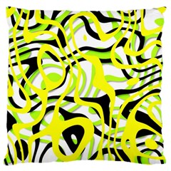 Ribbon Chaos Yellow Standard Flano Cushion Cases (two Sides)  by ImpressiveMoments