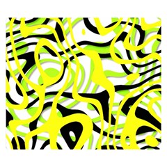 Ribbon Chaos Yellow Double Sided Flano Blanket (small) 