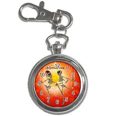 Dancing For Christmas, Funny Skeletons Key Chain Watches